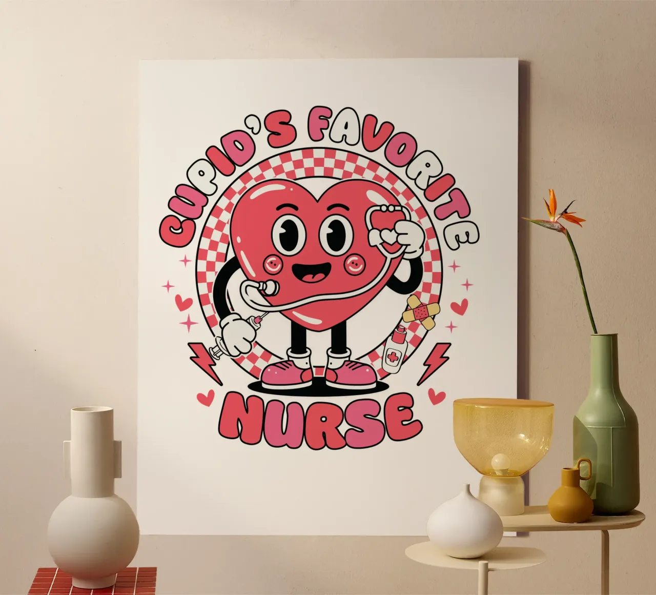 Cupid's Favorite Nurse tela con Cornice a cassetta da edsonramosart