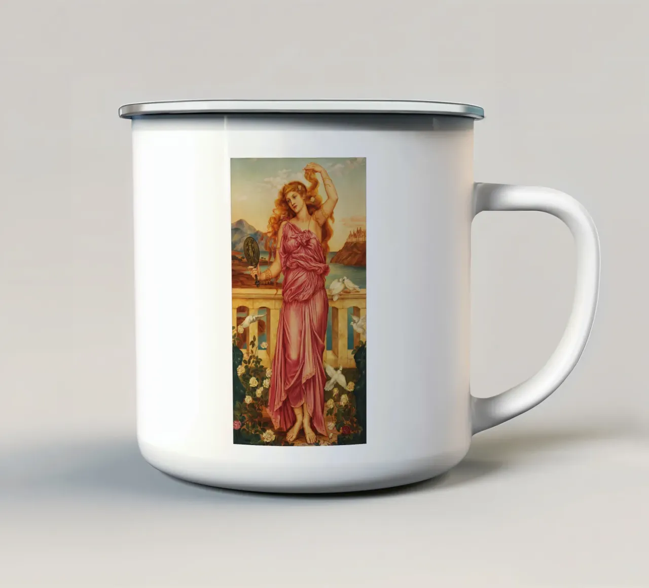 Elena di Troia - Evelyn de Morgan tazza in smalto da Timeless Artworks