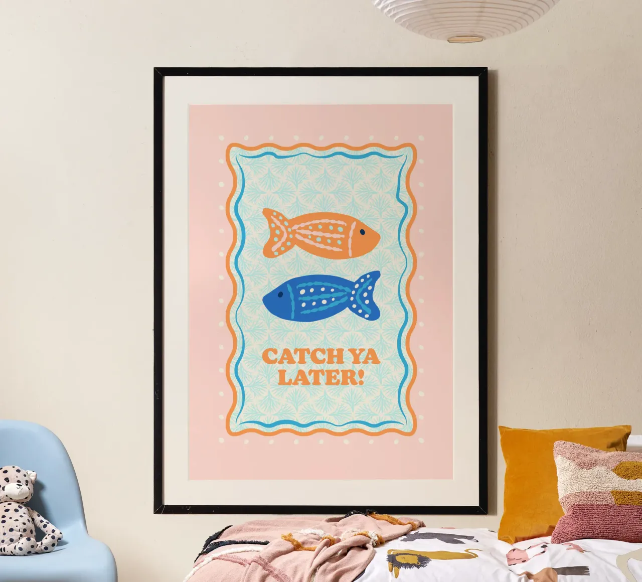 Ci vediamo dopo! poster con telaio in alluminio da Studio Birchwood