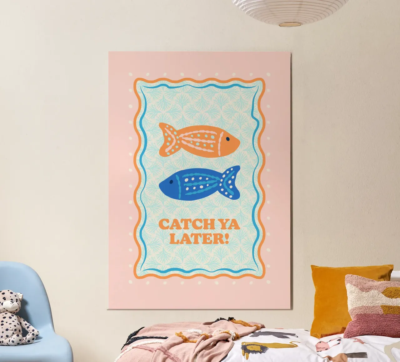 Ci vediamo dopo! poster con telaio in alluminio da Studio Birchwood