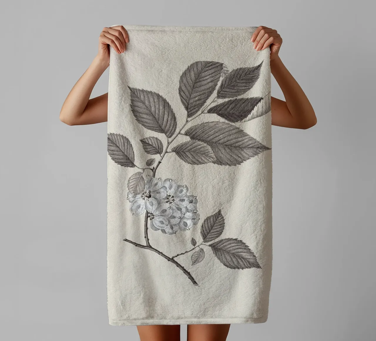 Elm Branch Sketch no. 1 asciugamano da bagno da apoloprints