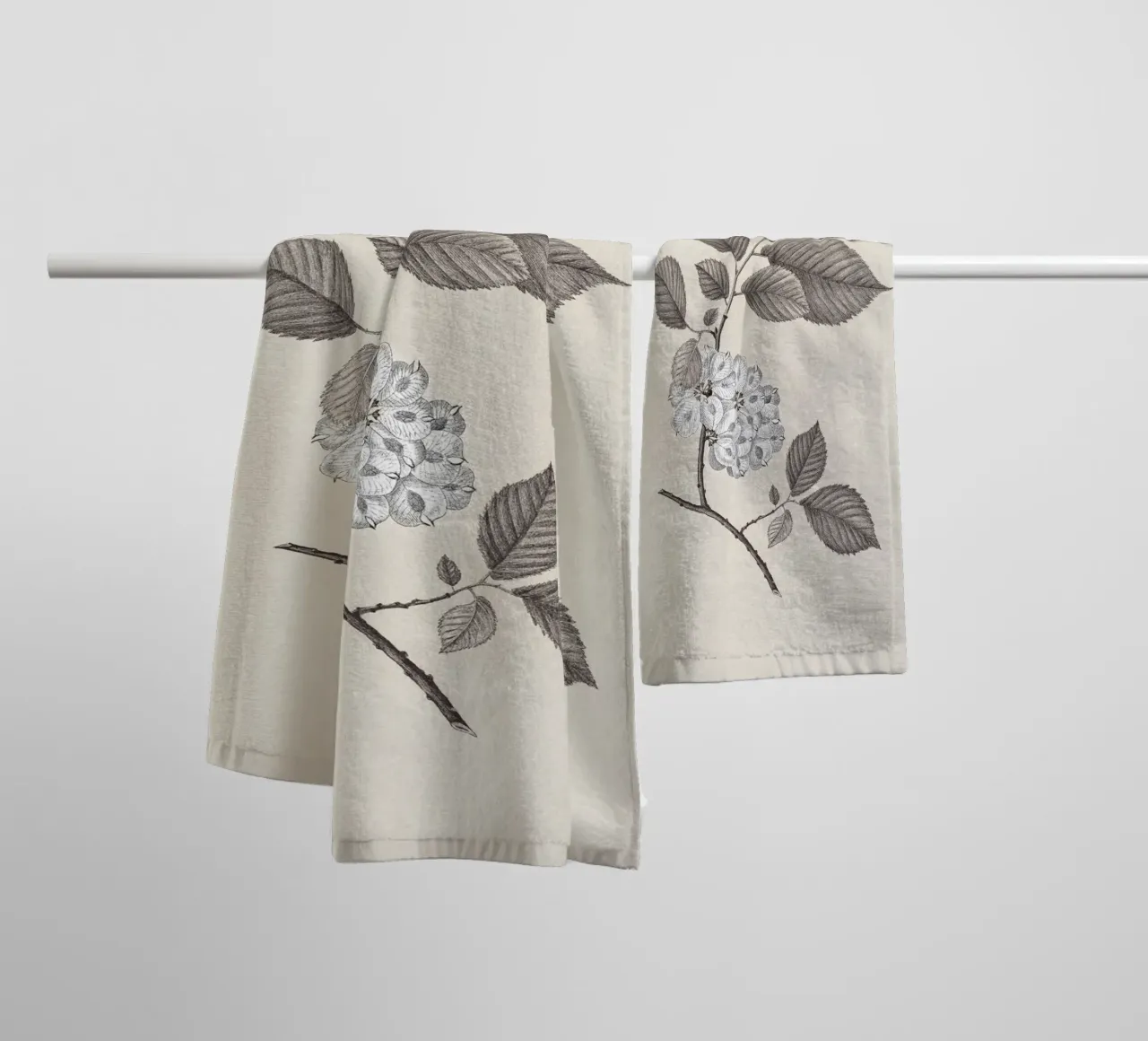 Elm Branch Sketch no. 1 asciugamano da bagno da apoloprints