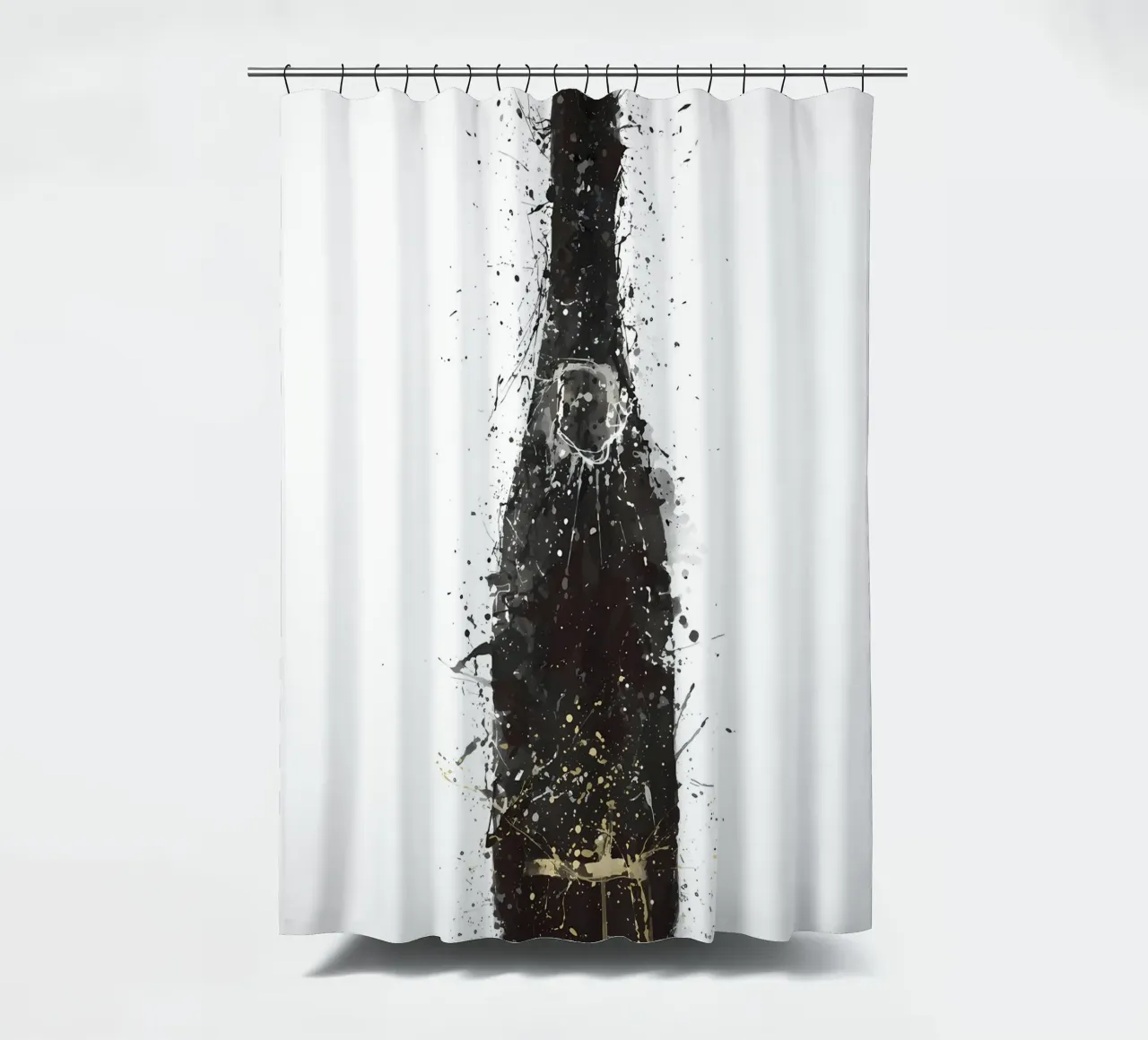 Champagne Black Fizz douchegordijn van Coffee shop