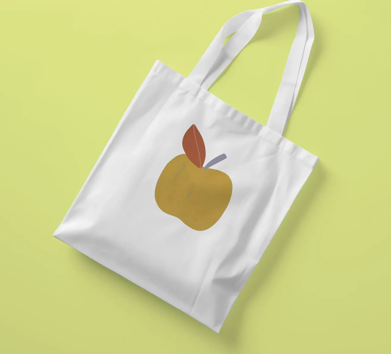 Yellow Apple tote bag by Menina Lisboa