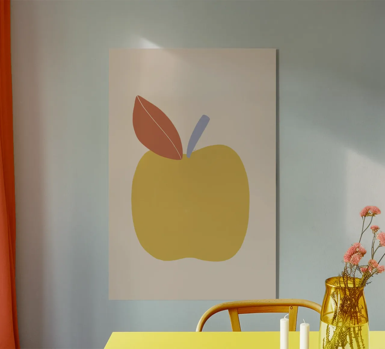 Yellow Apple plexiglass da Menina Lisboa