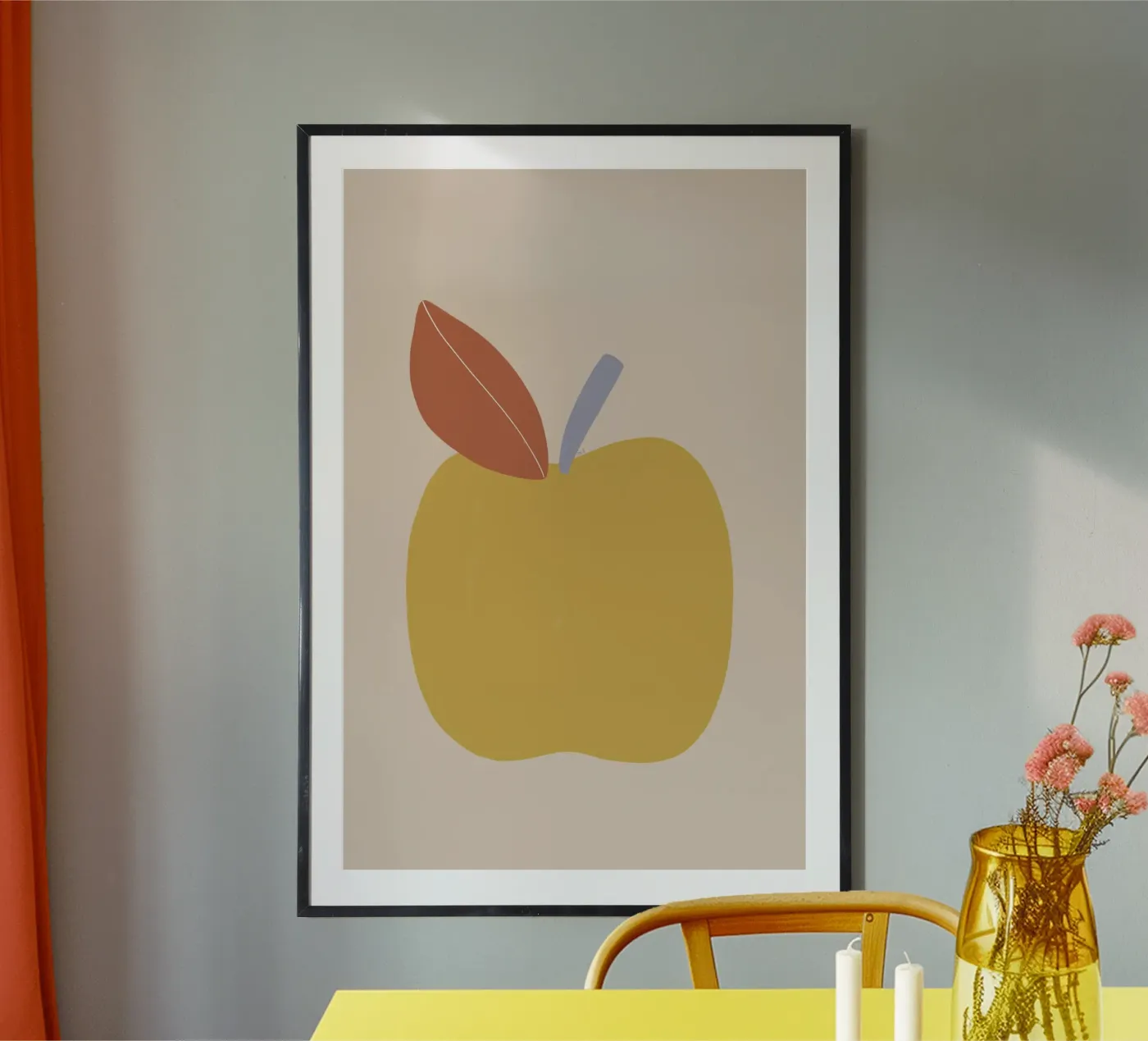Yellow Apple poster da Menina Lisboa