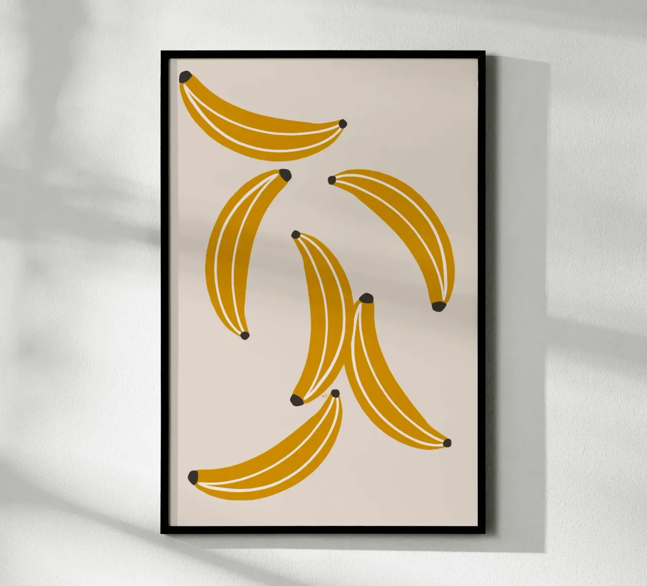 Bananas poster with plastic frame by Menina Lisboa
