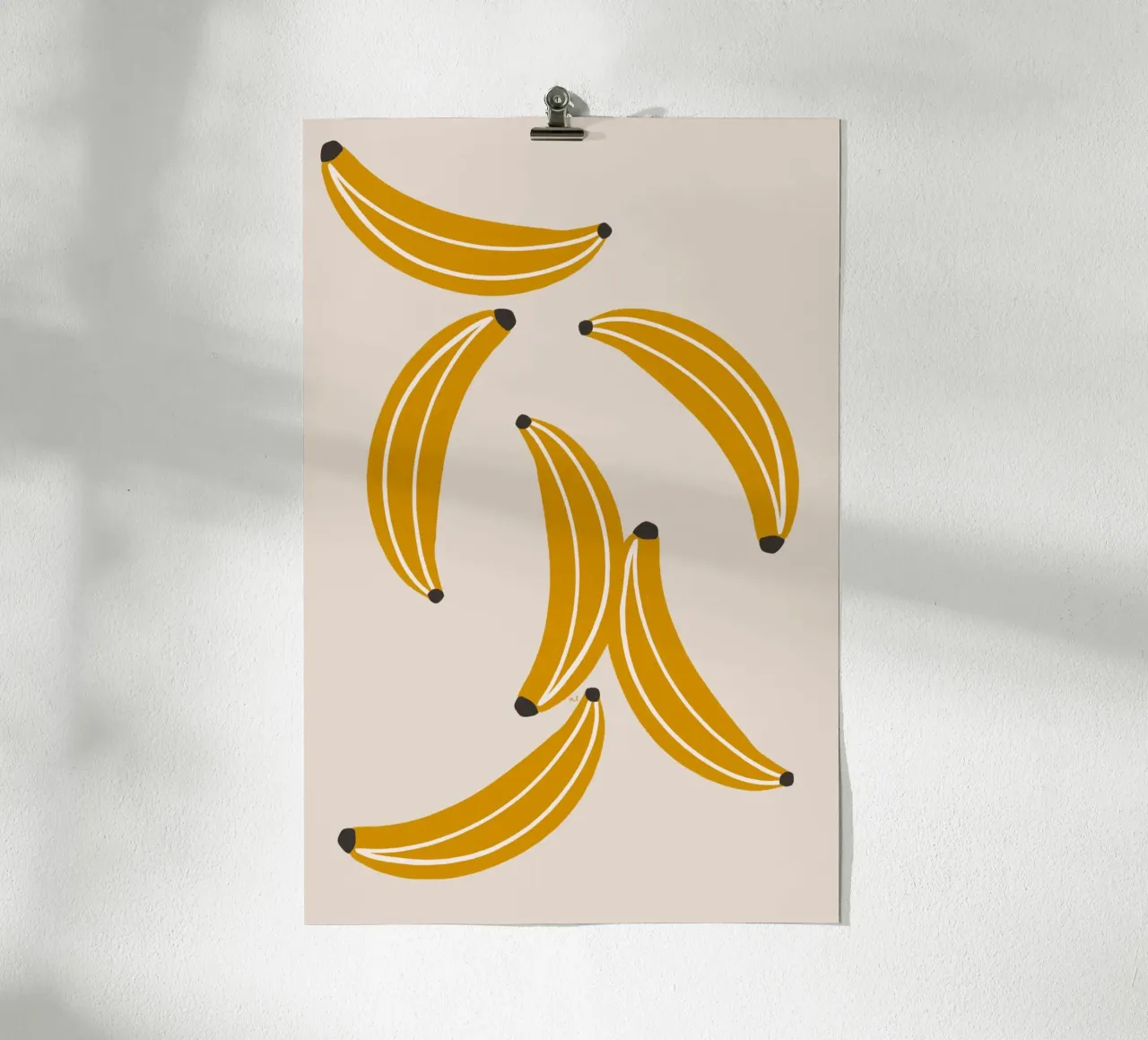 Bananas poster with plastic frame by Menina Lisboa