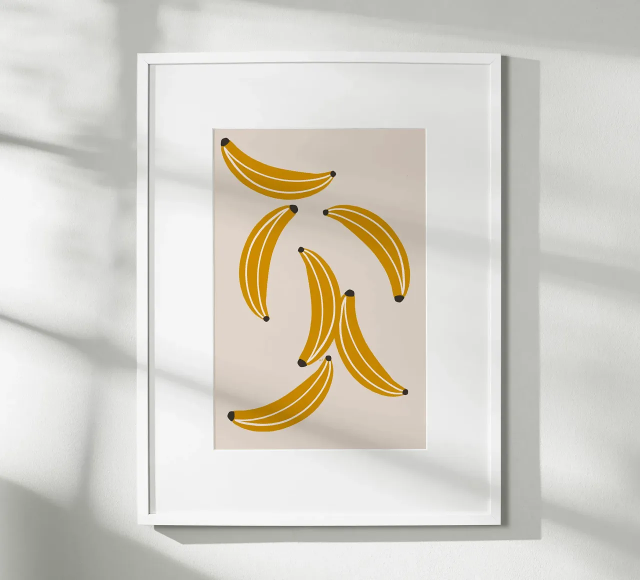 Bananas poster with plastic frame by Menina Lisboa