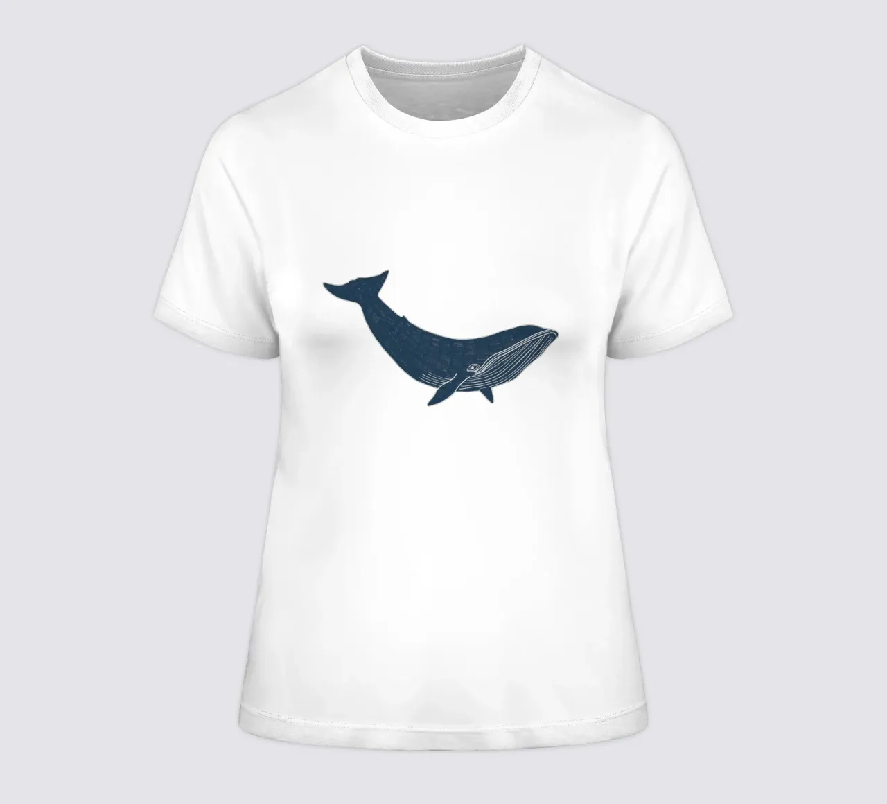 Blue Whale women's fitted t-shirt by Menina Lisboa