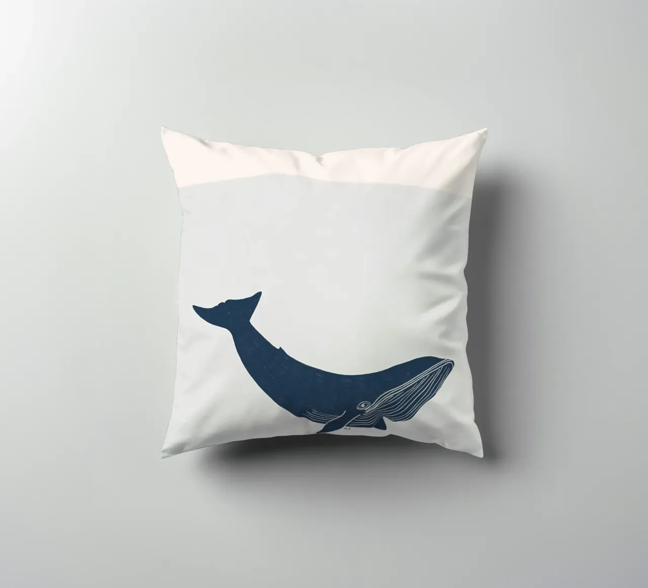 Blue Whale decorative cushion by Menina Lisboa