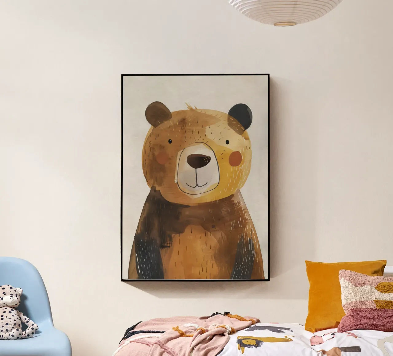 Boho Nursery 1 Bear metacrilato de Boho Print Collection