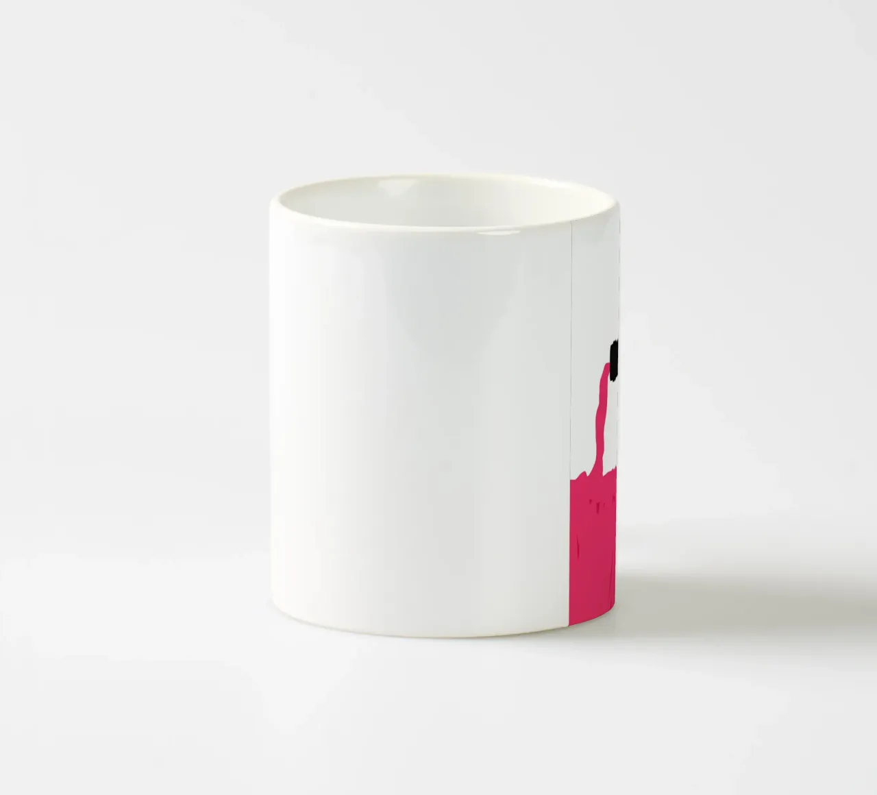 Bottle pouring ceramic mug by LisaArtes