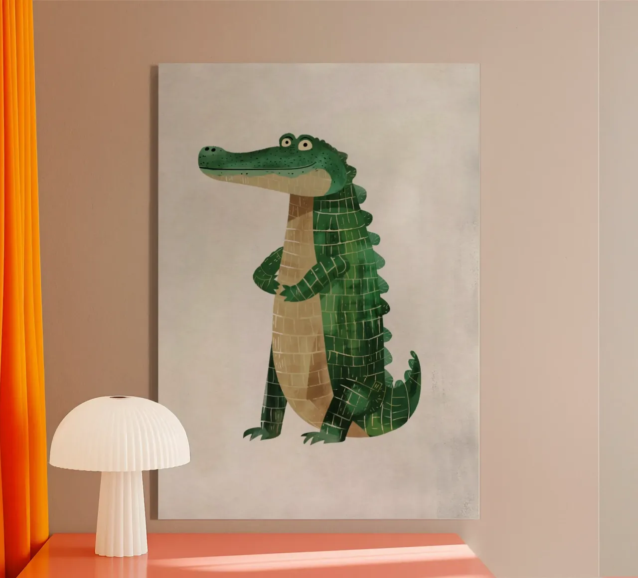 Boho Nursery 1 Crocodile plexiglass da Boho Print Collection
