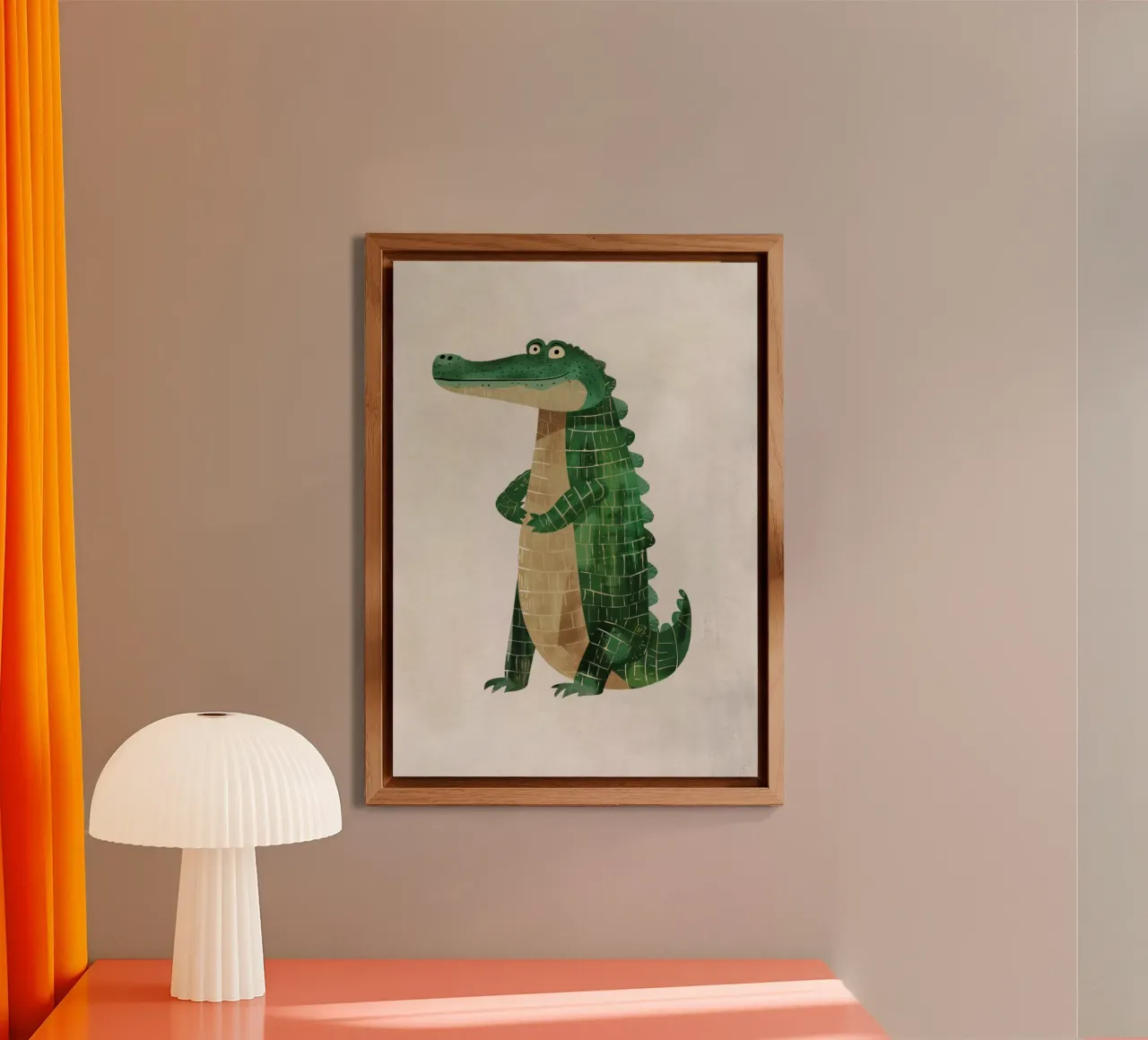 Boho Nursery 1 Crocodile alluminio dibond da Boho Print Collection