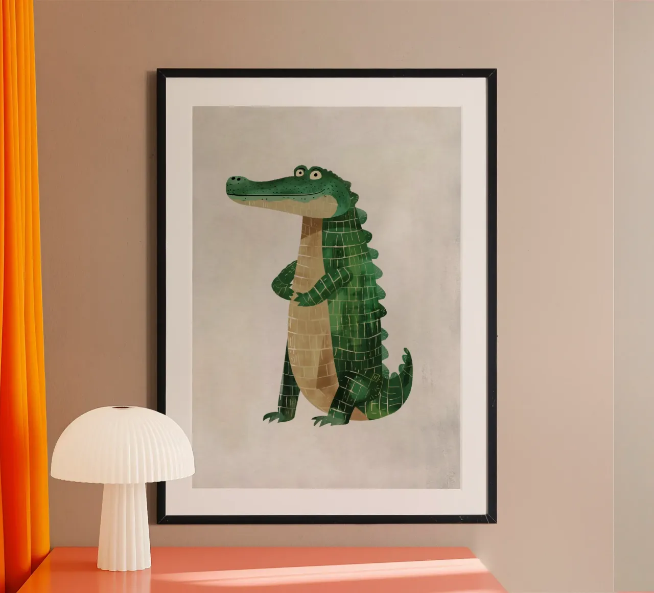 Boho Nursery 1 Crocodile carta hahnemühle da Boho Print Collection