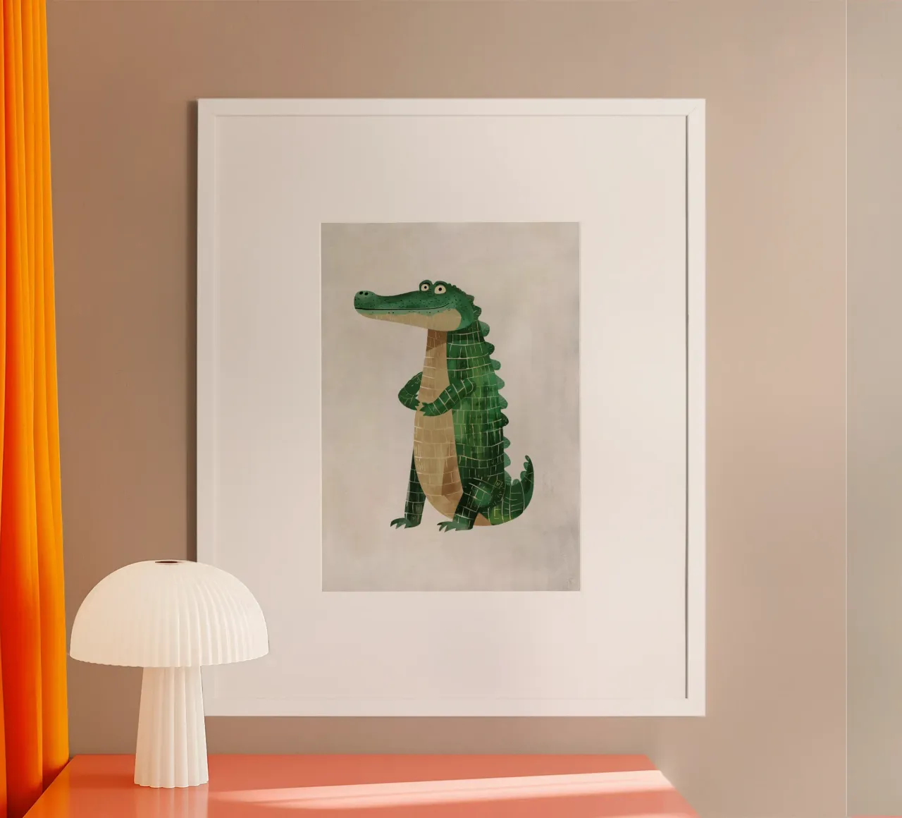 Boho Nursery 1 Crocodile carta hahnemühle da Boho Print Collection