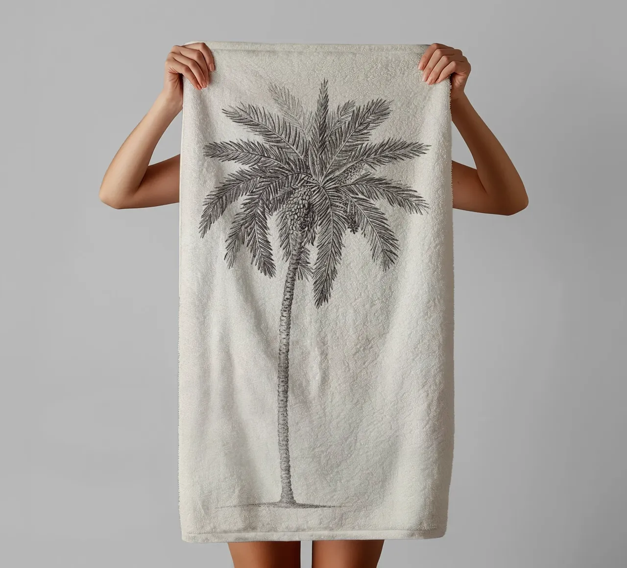 Palm Tree Sketch no. 09 asciugamano da bagno da apoloprints