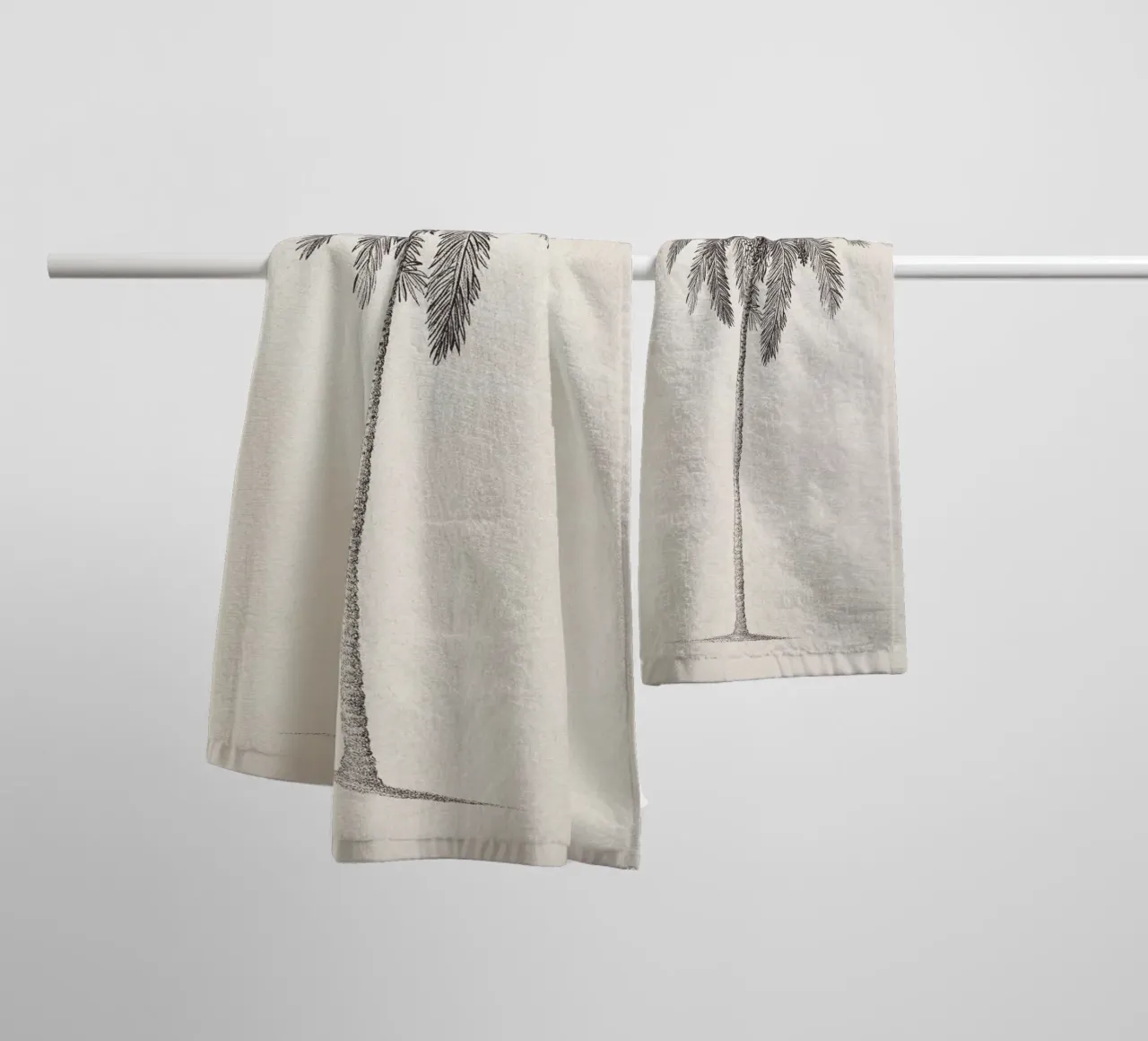 Palm Tree Sketch no. 09 asciugamano da bagno da apoloprints