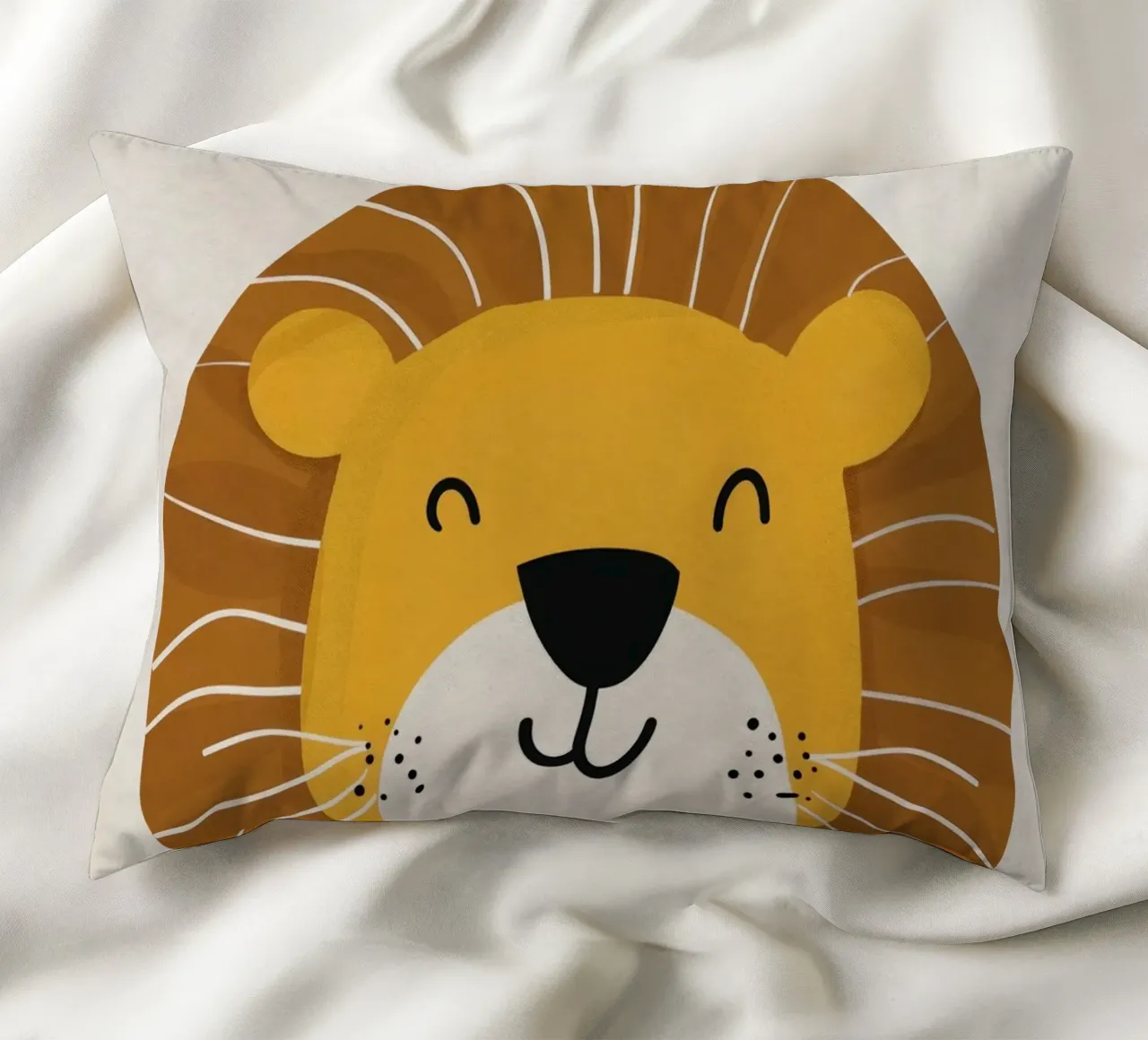 Boho Nursery 1 Lion cuscino da Boho Print Collection