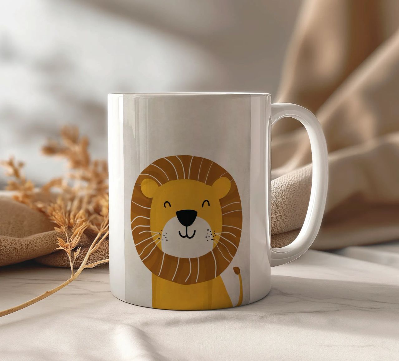 Boho Nursery 1 Lion tazza in ceramica da Boho Print Collection