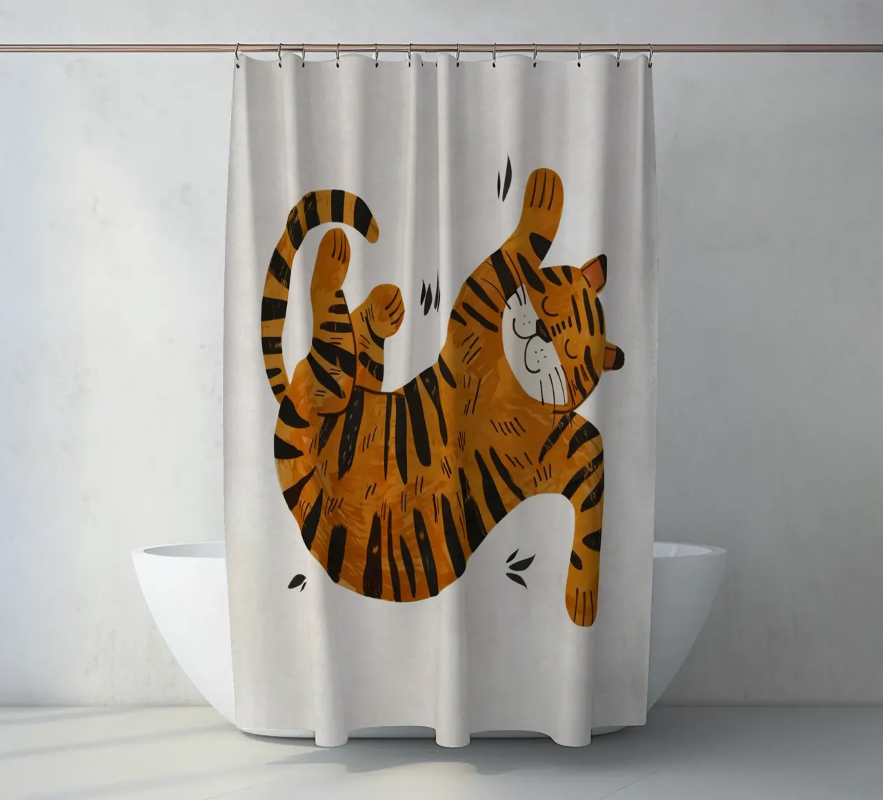 Boho Nursery 1 Tiger tenda da doccia da Boho Print Collection