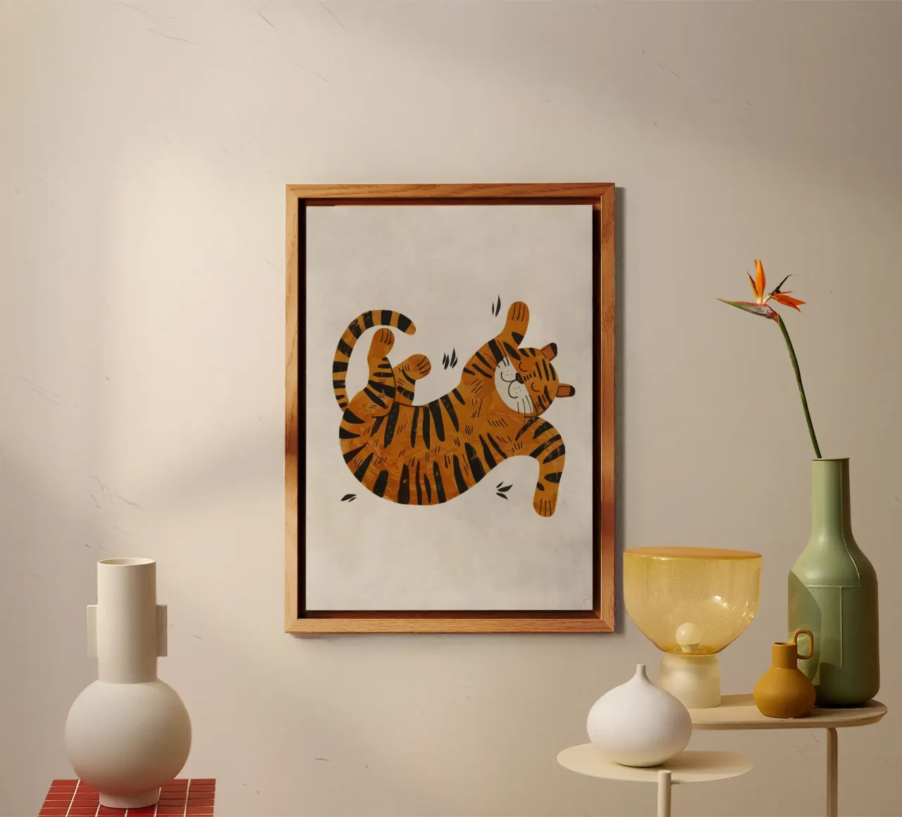 Boho Nursery 1 Tiger alluminio dibond da Boho Print Collection