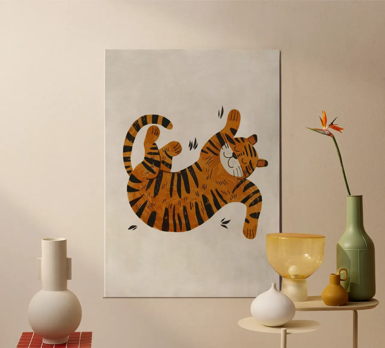 Boho Nursery 1 Tiger alluminio dibond da Boho Print Collection
