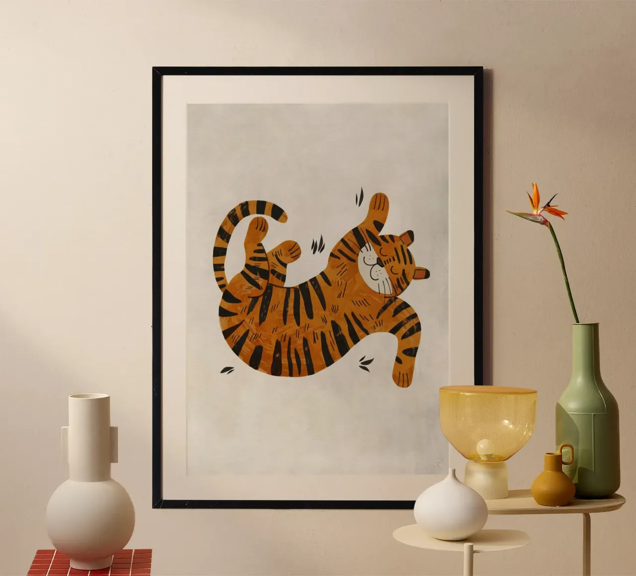 Boho Nursery 1 Tiger carta hahnemühle da Boho Print Collection
