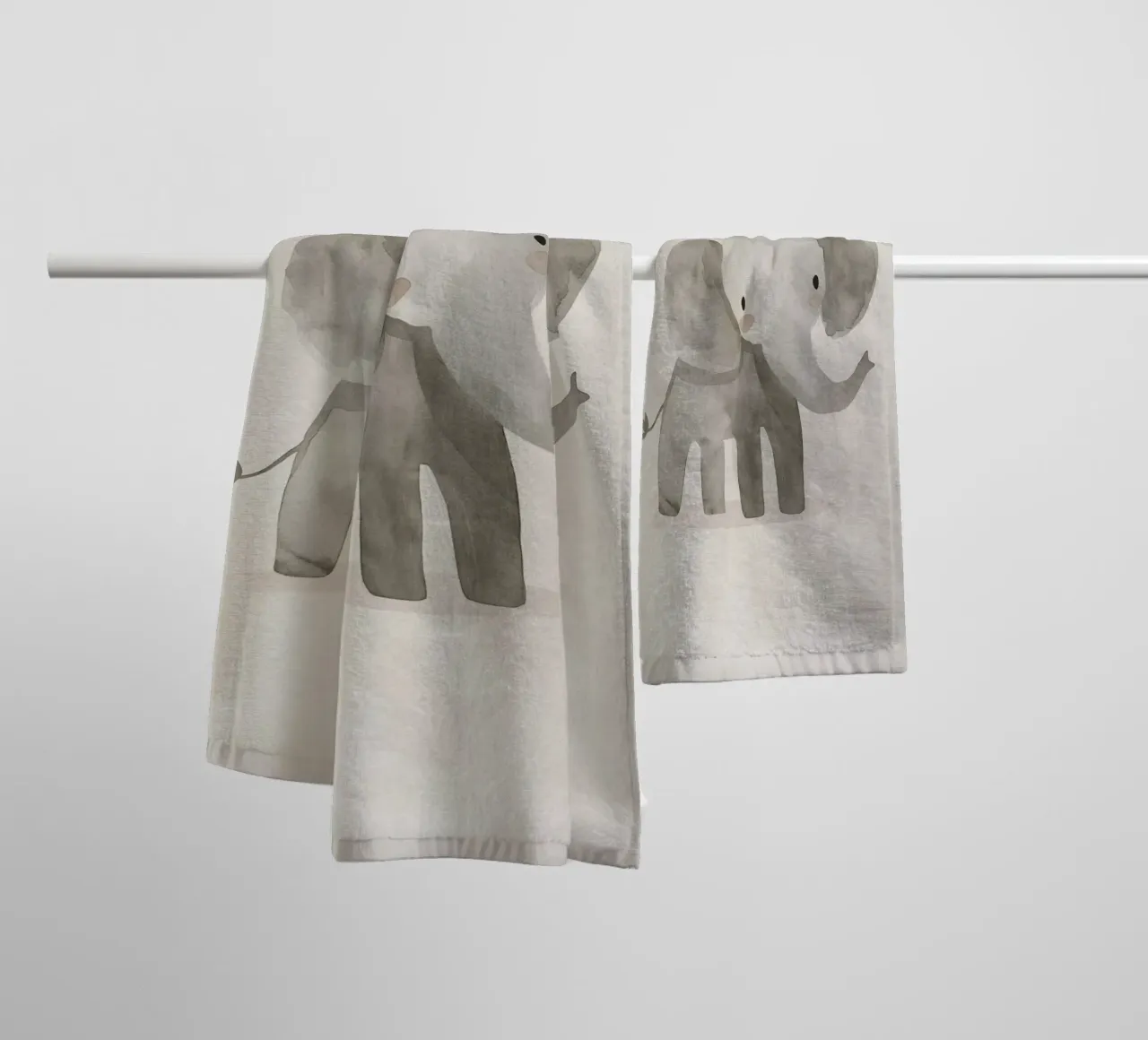 Boho Nursery 2 Elephant asciugamano da bagno da Boho Print Collection
