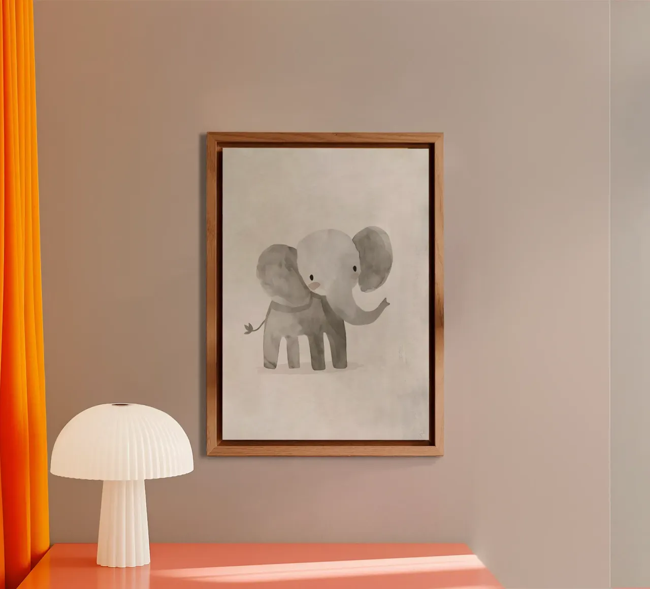 Boho Nursery 2 Elephant alluminio dibond da Boho Print Collection