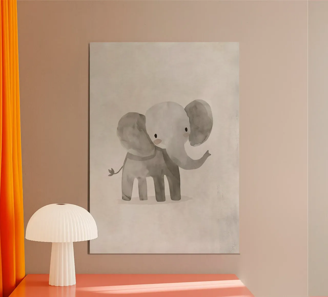 Boho Nursery 2 Elephant alluminio dibond da Boho Print Collection