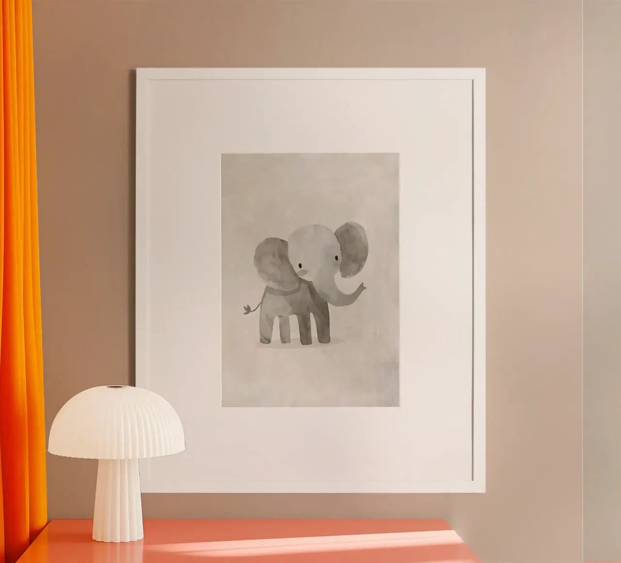 Boho Nursery 2 Elephant carta hahnemühle da Boho Print Collection