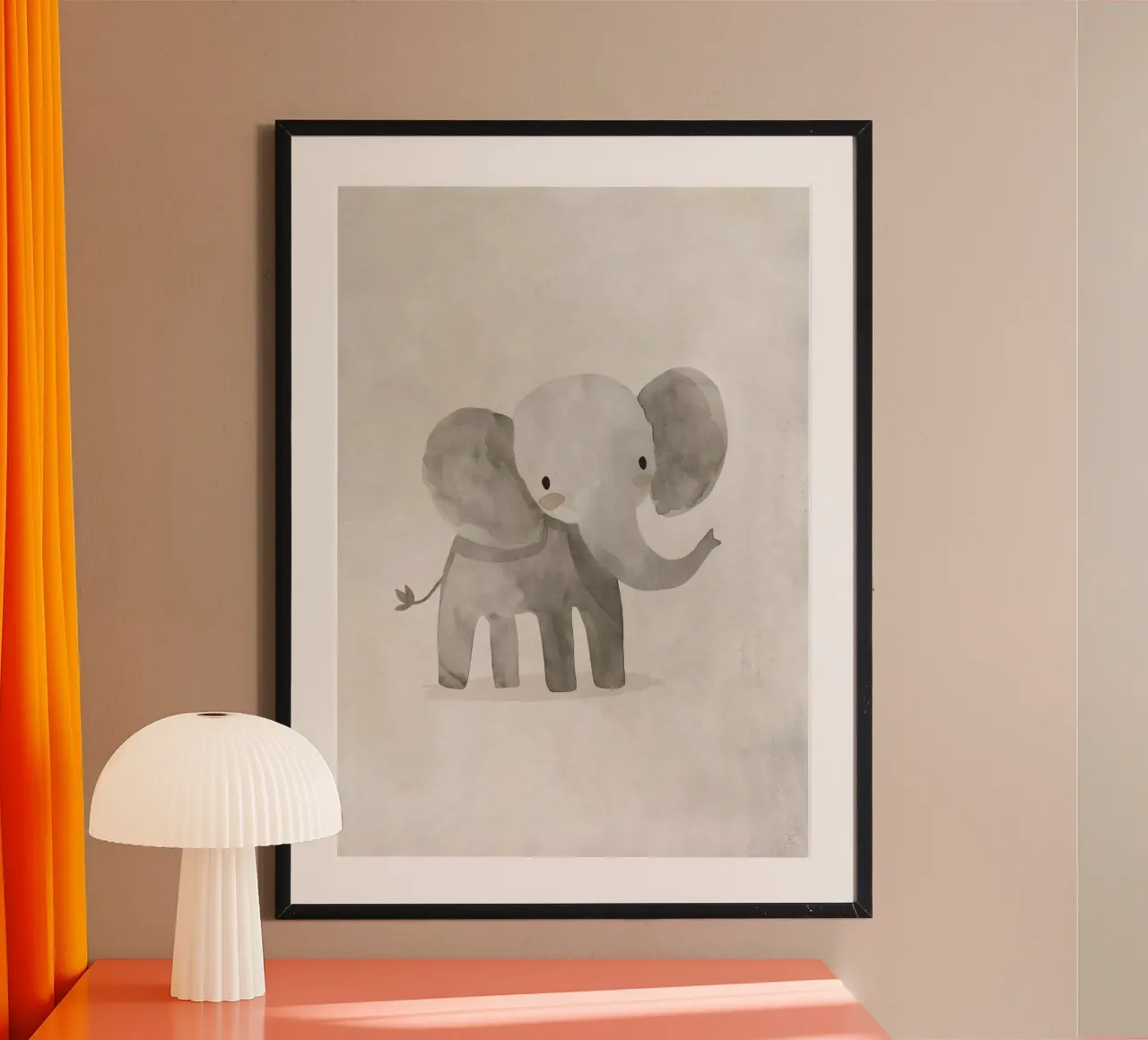 Boho Nursery 2 Elephant carta hahnemühle da Boho Print Collection