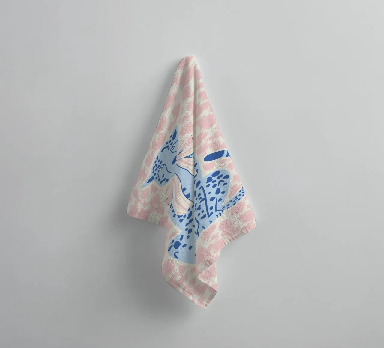 Preppy cheetah with bow towel by Studio Birchwood