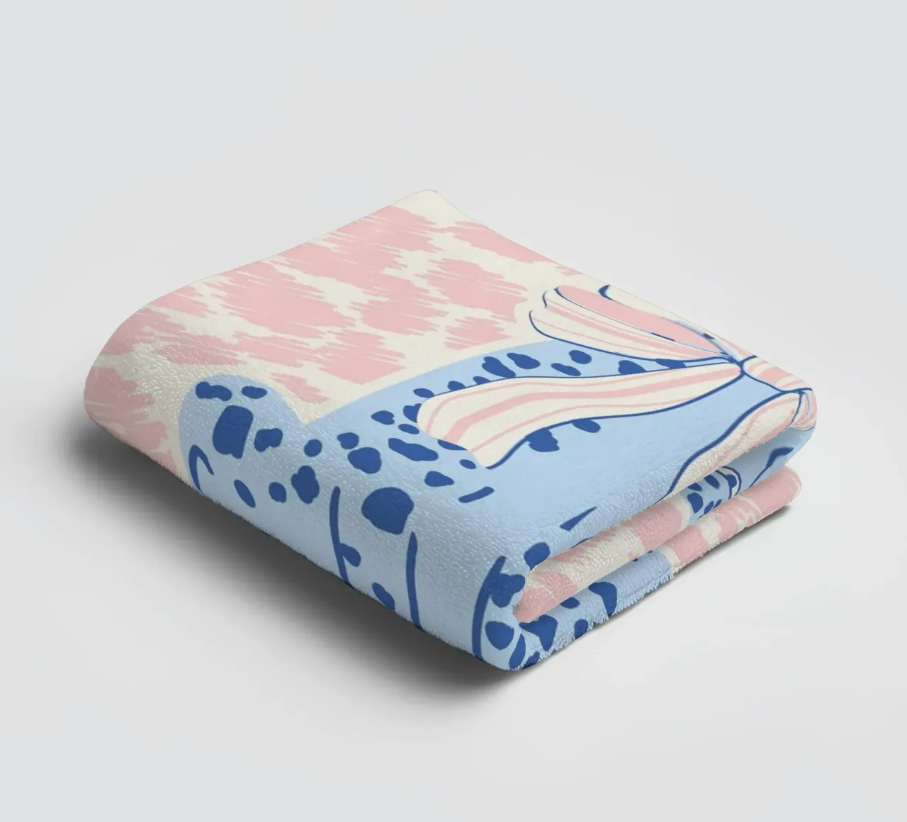 Preppy cheetah with bow towel by Studio Birchwood