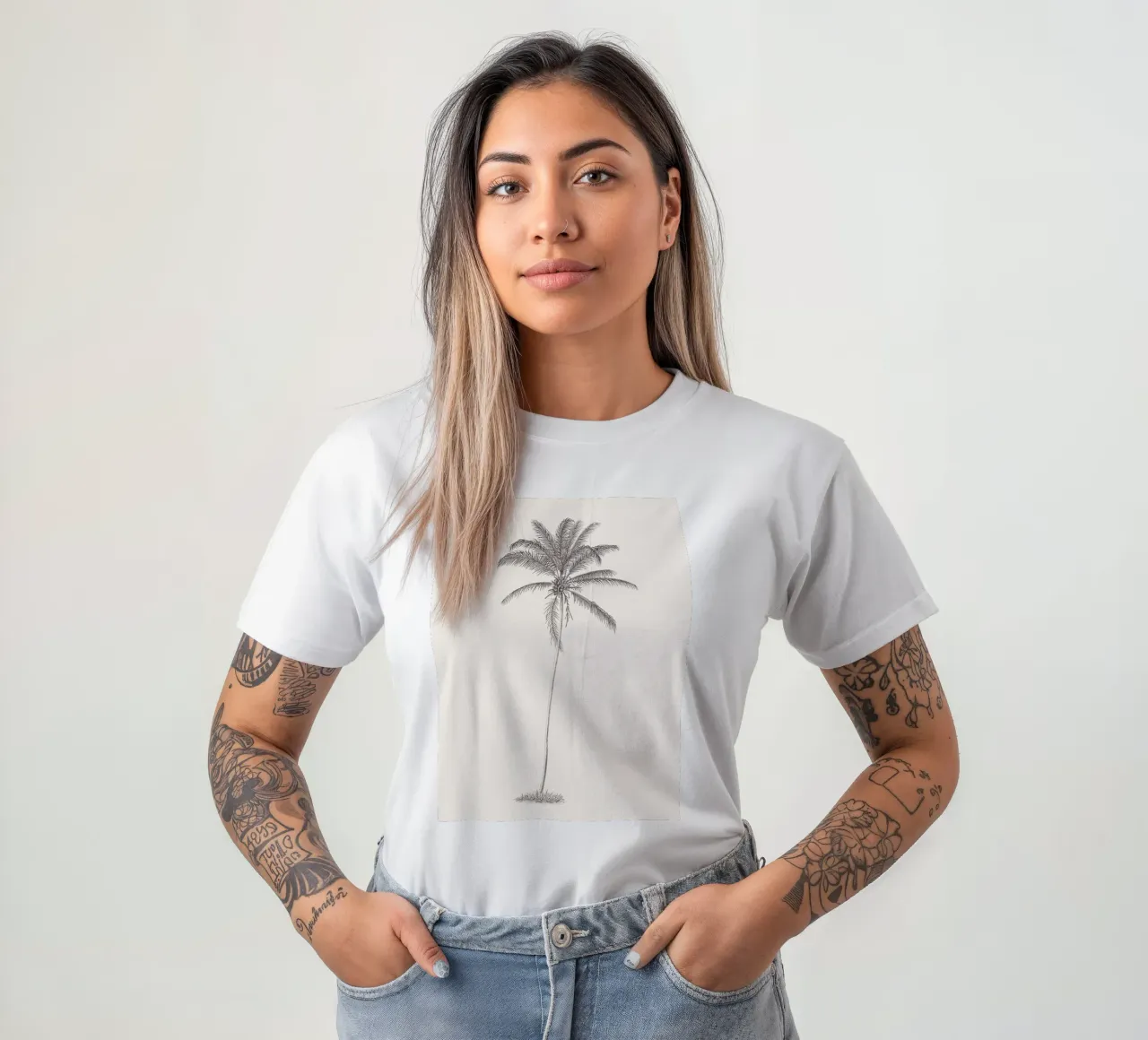 Palm Tree Sketch no. 10 t-shirt da apoloprints