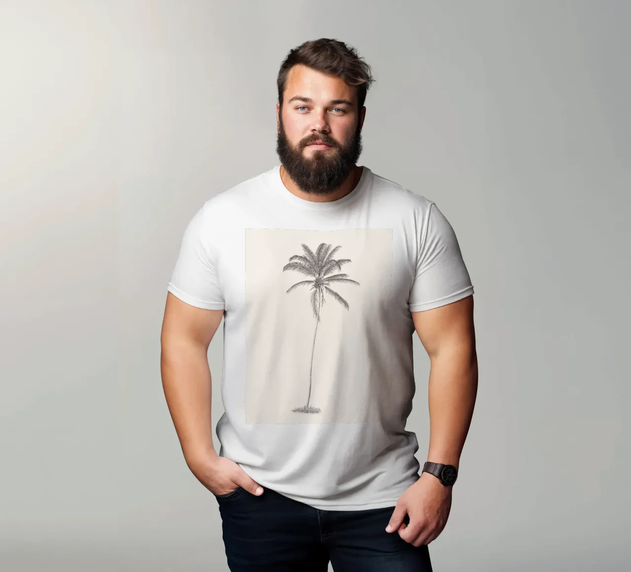 Palm Tree Sketch no. 10 t-shirt da apoloprints
