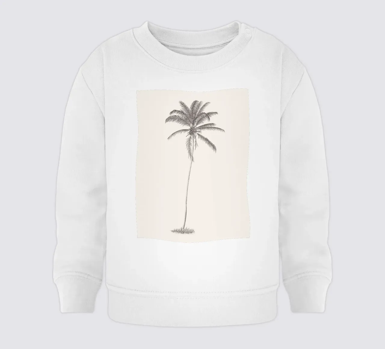 Palm Tree Sketch no. 10 felpa neonato da apoloprints