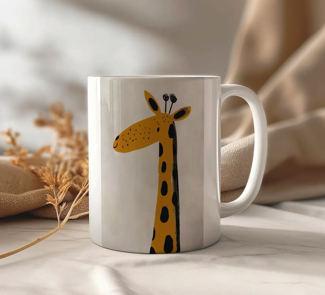 Boho Nursery 2 Giraffe tazza in ceramica da Boho Print Collection