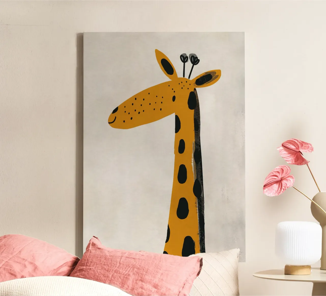 Boho Nursery 2 Giraffe canvas by Boho Print Collection