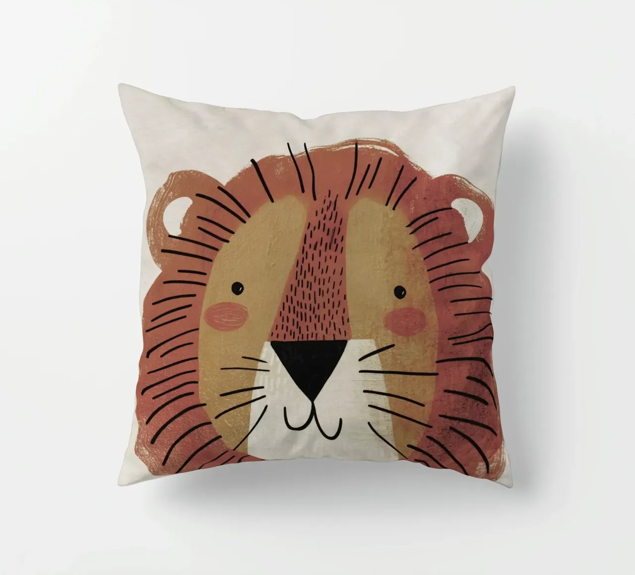 Boho Nursery 2 Lion cuscino da Boho Print Collection