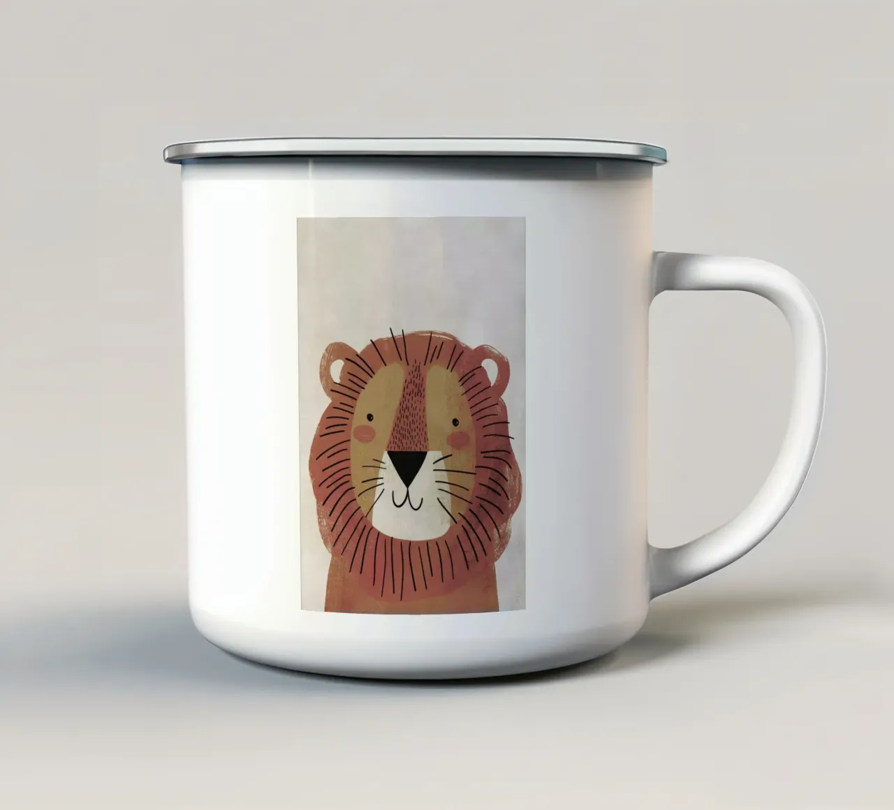 Boho Nursery 2 Lion tazza in smalto da Boho Print Collection