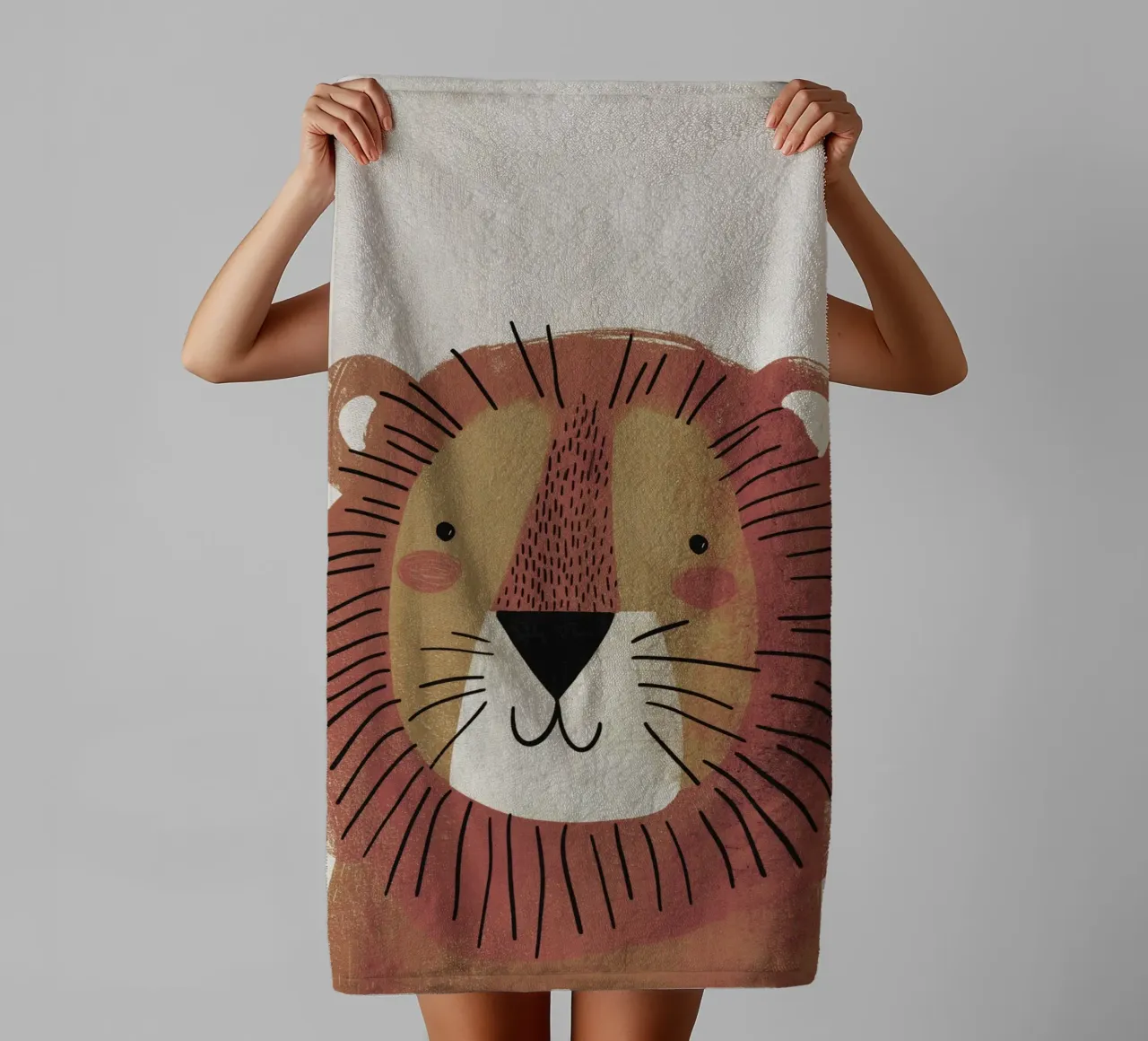 Boho Nursery 2 Lion asciugamano da bagno da Boho Print Collection