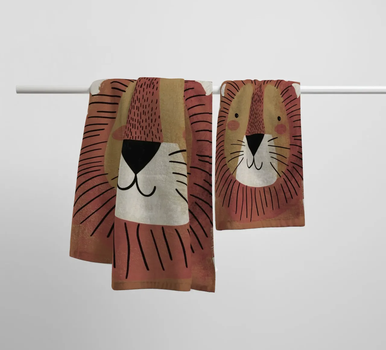 Boho Nursery 2 Lion asciugamano da bagno da Boho Print Collection