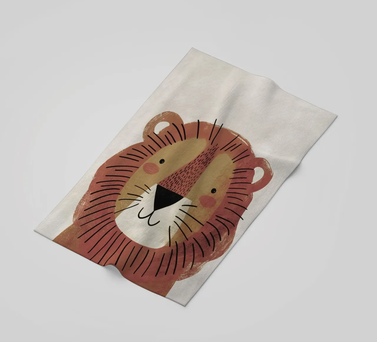 Boho Nursery 2 Lion telo mare da Boho Print Collection