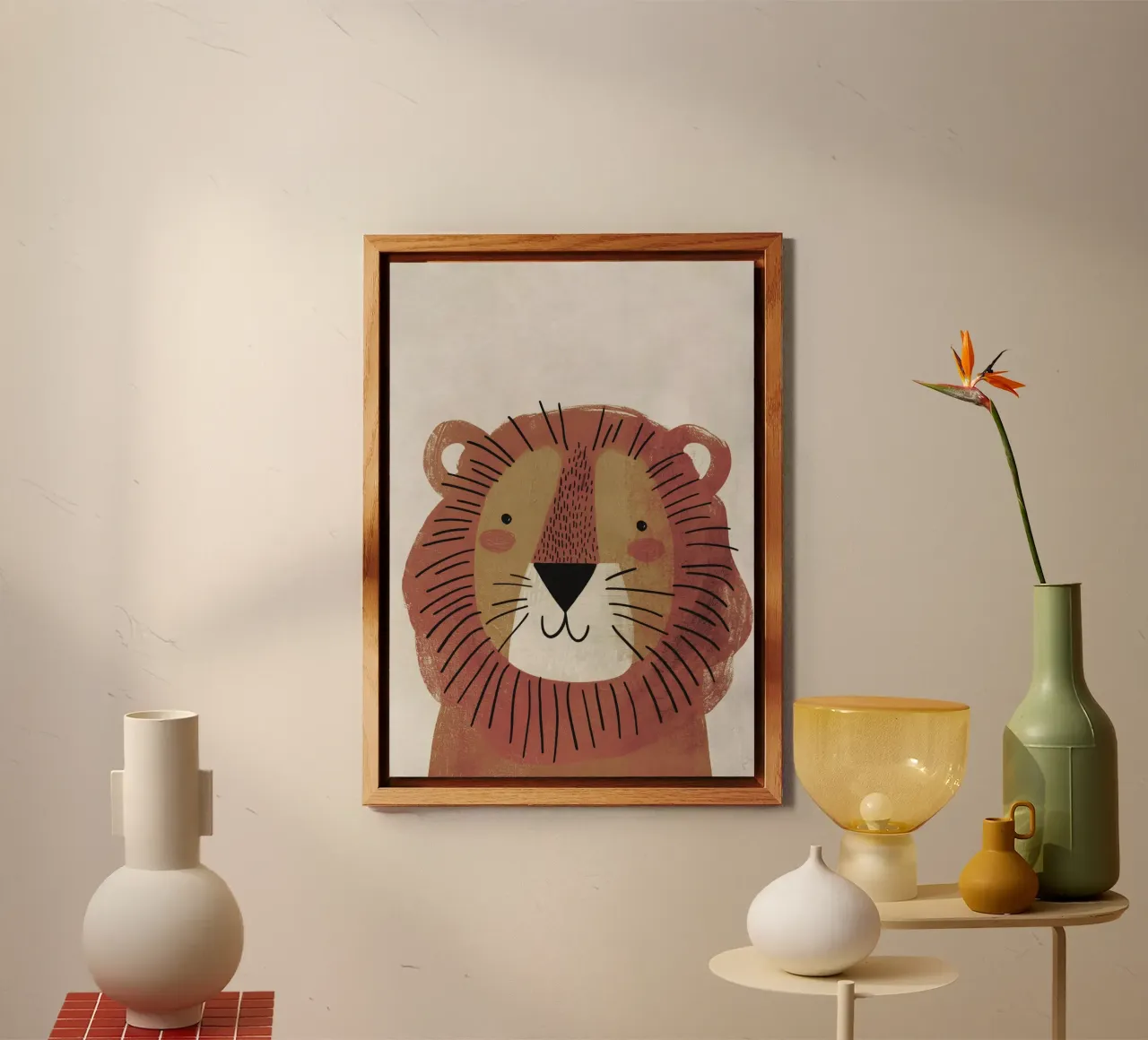 Boho Nursery 2 Lion alluminio dibond da Boho Print Collection