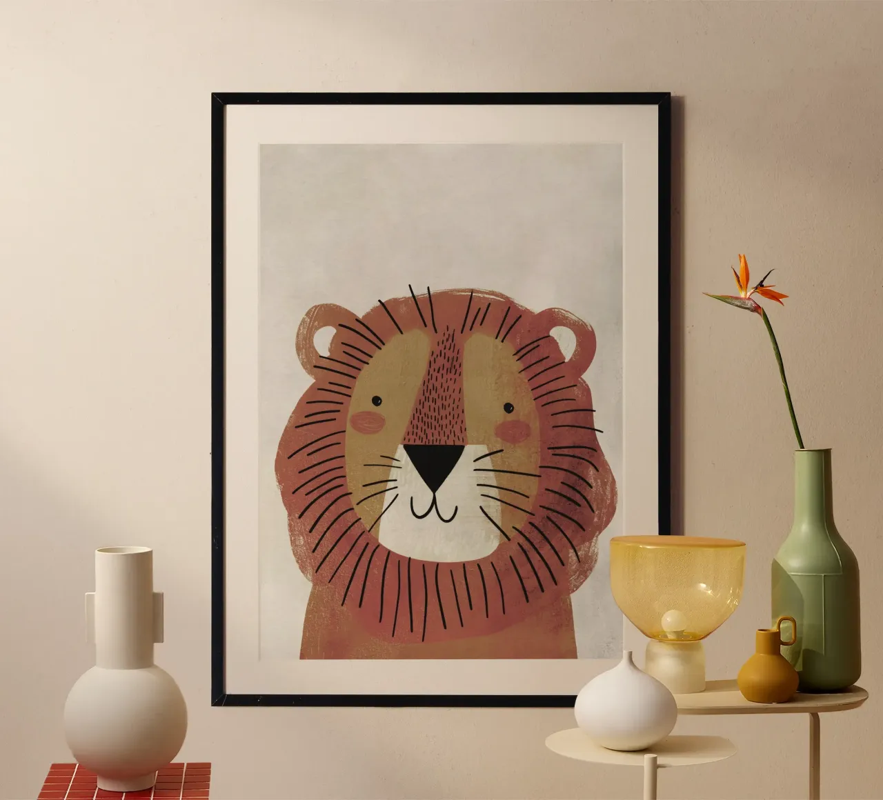 Boho Nursery 2 Lion carta hahnemühle da Boho Print Collection