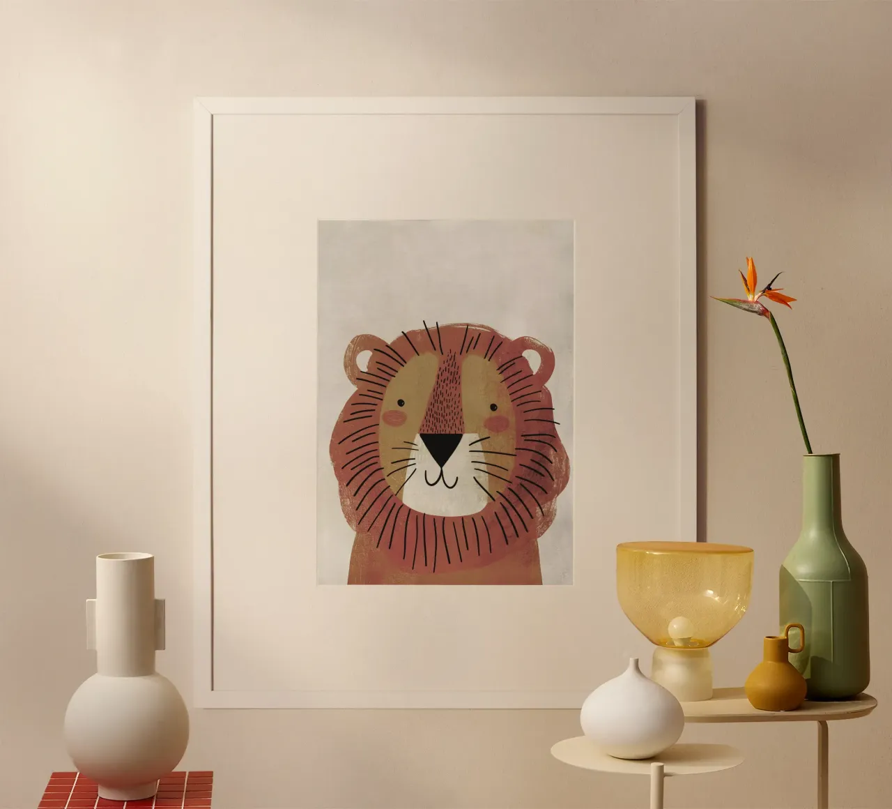 Boho Nursery 2 Lion carta hahnemühle da Boho Print Collection