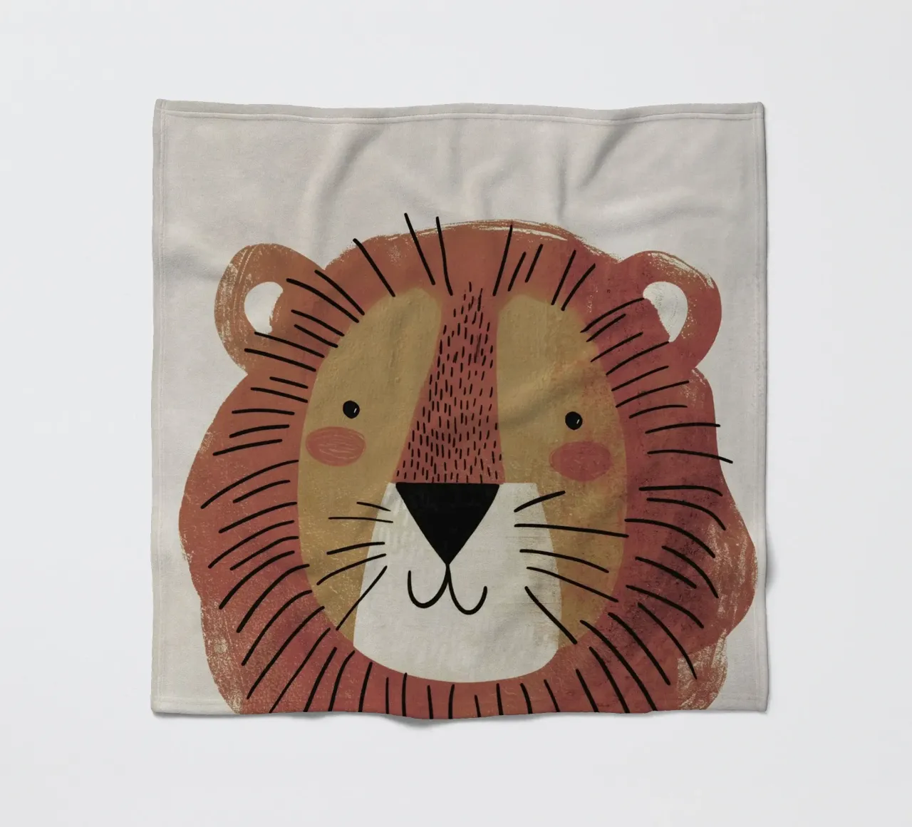 Boho Nursery 2 Lion coperta in pile da Boho Print Collection